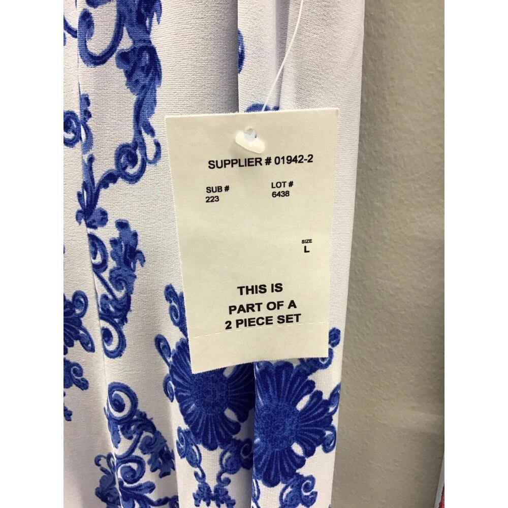 Danny and Nicole 2 piece jacket dress cobalt/ivory size Large - Picture 6 of 6